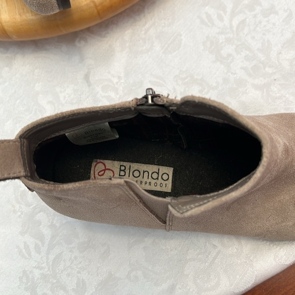 Blondo Liam Suede Ankle Booties Size Zip Open Toe Ankle Boot - Picture 10 of 11